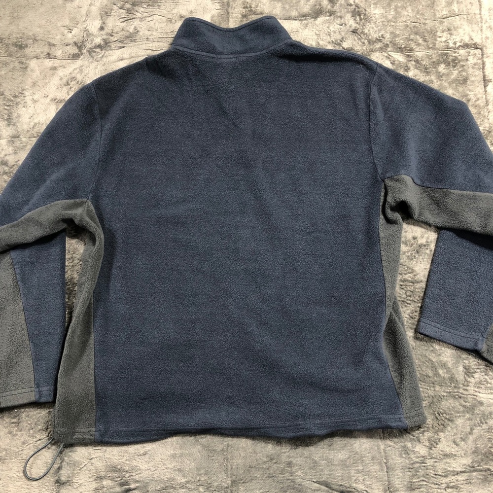 Old Navy Fleece Pullover Mens XL Blue Grey Quarter Zip Vintage Logo 421589